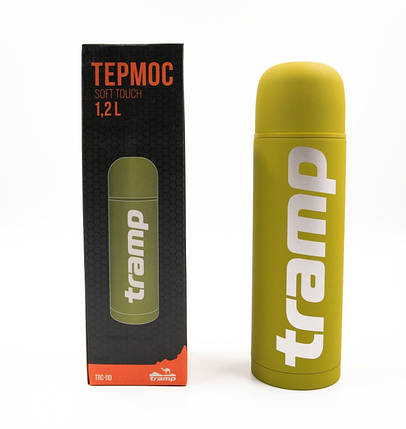 Термос Tramp з покриттям Soft Touch 1.2 L Khaki (TRC-110-khaki), фото 1