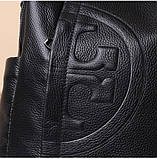 Жіночий шкіряний рюкзак міський. Модний рюкзак жіночий. Рюкзак із натуральної шкіри (чорний), фото 7