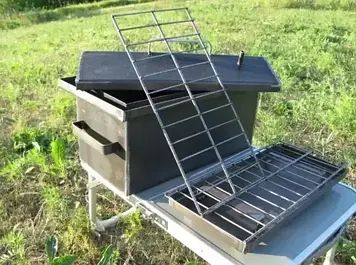 Коптильня гарячого копчення MTLZ 520x300x335 мм з гідрозакривом, 2 мм