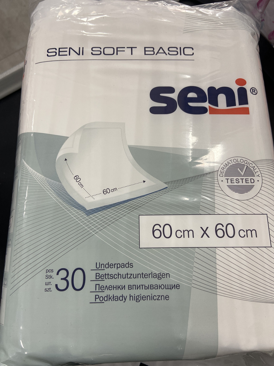 Пелюшки SENI SOFT BASIC 60х60см гігієнічні 30шт