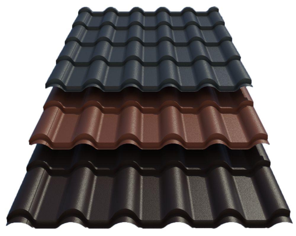 Металочерепиця РетроUS Steel Словаччина 0,45 mm PE RAL 9006