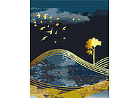 Brushme Раскраска по номерам Птицы ночи с золотой краской (40х50) (BS53042)