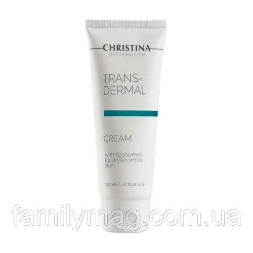 Трансдермальний крем із ліпосоми д/нормальної та сухої шкіри, Trans Dermal Cream With Liposoms Christina 60 мл.
