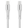 Кабель TYPE-C - TYPE-C BRAID 1 метр 60W (00000738) White, фото 2