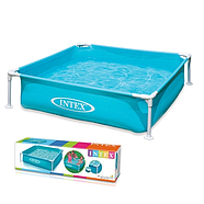 Дитячий каркасний басейн Intex 57173 (Блакитний) Mini Frame Pool (122х122х30 см), фото 2