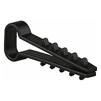 Кріплення для кабелю "Ялинка" плоский 8 мм (USMP-1) (100 шт.) чорний