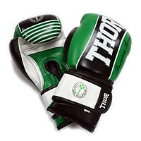 Перчатки боксерские THOR THUNDER 10oz /Кожа /зеленые (AS)