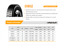 Шина 315/80R22,5 156/150K D802 3PMSF (APLUS)