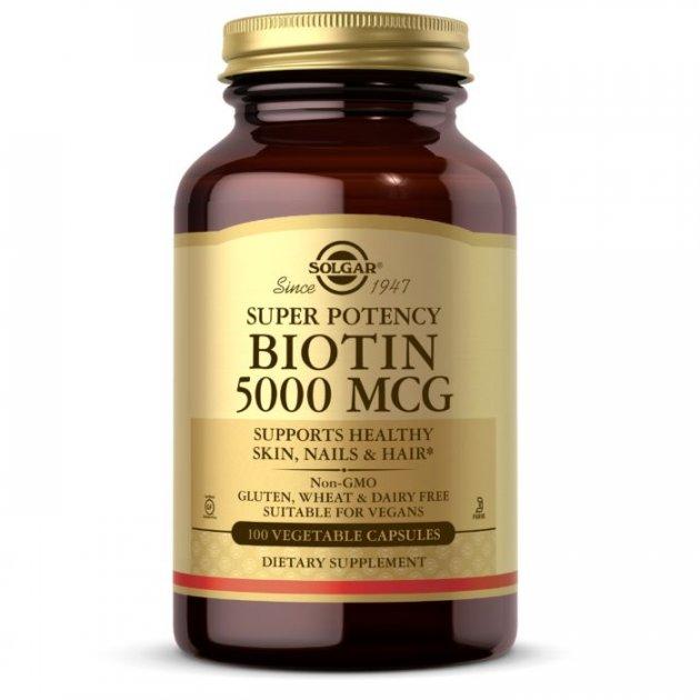 Біотин Biotin 5000 mcg 100 caps