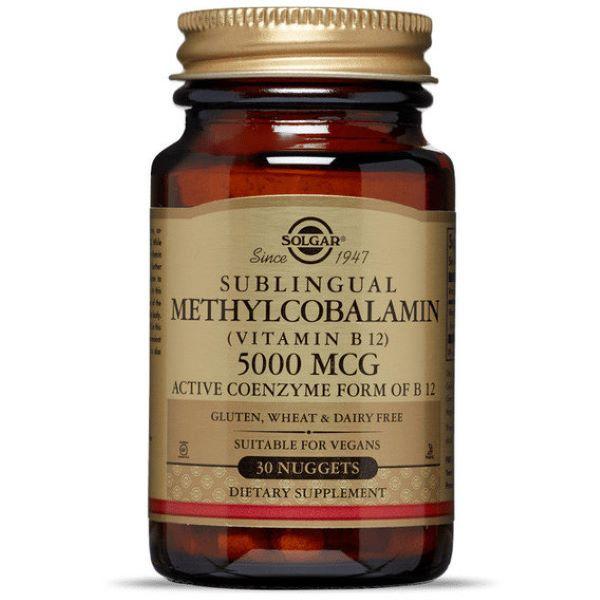 Метилкаболамін (Вітамін В12) Solgar Methylcobalamin (Vitamin B12) 5000 mcg 30 nuggets