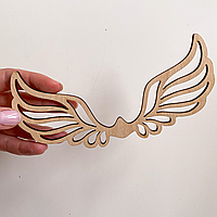 Крылья ангела 16 см деревянные для скрапбукинга, декора, украшения, фанерные крылья ангела