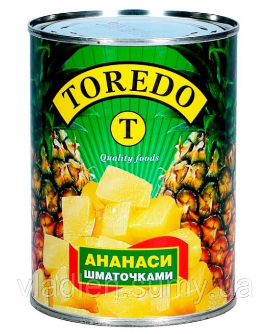 Ананасы консервированные кусочками ТМ Торедо (3,1 кг) - фото 1 - id-p233147176