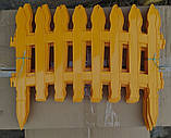 Декоративний пластиковий паркан, садова огорожа 10 секцій по 44 см, фото 6
