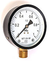 Манометр деформационный МТ-3У-М, 0...1 МПа , кл.т. 1,6 ( мод. Е.) радиальный штуцер