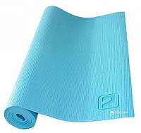 Килимок для йоги LiveUP PVC YOGA MAT синій 173x61x0.4см LS3231-04b