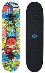 Скейтборд Schildkröt Skateboard Slider 31" Monsters Чорний/Мультіколор (510642)
