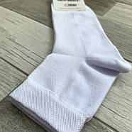 Шкарпетки чоловічі сітка бавовна середні ВженеBOSSі, розмір 29 (43-44), білі, 012043, фото 3