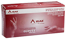 Латексні оглядові рукавички  IGAR high risk (25 пар) L