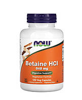 Бетаина гидрохлорид Betaine 648 mg, Now Foods 120 растительных капсул