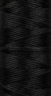 Нитка вощена 1,2 мм кол.чорний (S999), плоский шнур 100 метрів