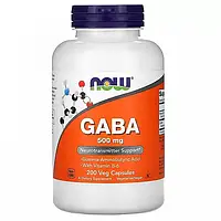 ГАМК із вітаміном B6 500 мг, NOW Foods,  200 капсул