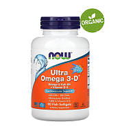 NOW Foods, Ultra Omega 3-D, Ультраомега 3-Д, 600 ЭПК / 300 ДГК, 90 капсул