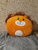 Детская игрушка подушка одеяло 4в1 Подушки-игрушки трансформер лев кот