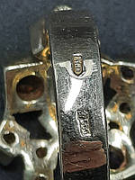 Золота б/у каблучка з дорогоцінним камінням 585 проби, вага 11,40 г. Золото бу на Україні, фото 3