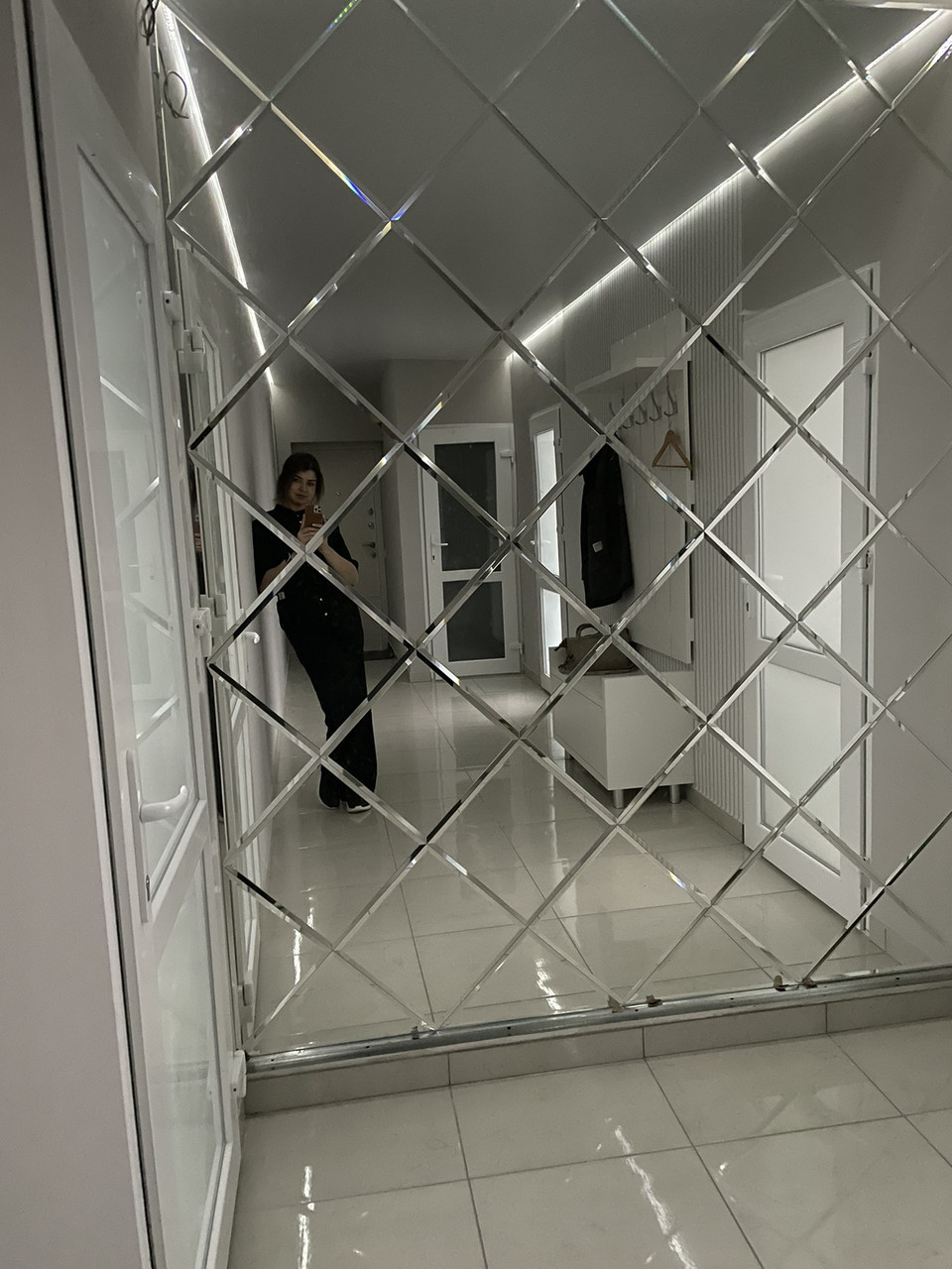 Дзеркальне панно 1455*2700 мм срібло фацет 10 мм, фото 1