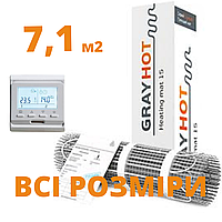 Тепла підлога електрична 7,1 м2 GrayHot. Нагрівальний мат під плитку з Е51