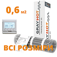 Тепла підлога 0,6 м2 GrayHot. Нагрівальний мат під плитку з Е51