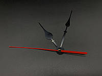 Годинникові стрілки для виготовлення настінного годинника чорні та червоні металеві 3 стрілки 11х13х9 см