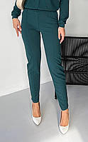 Класичні брюки жіночі на резинці брюки зелені літні трикотажні штани жіночі звужені на літо