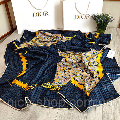 Хустка D.i.o.r. шовкова з ручною підшивкою, фото 4