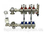 Коллектор для теплого пола из нержавеющей стали на 5 контура (Польша)