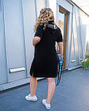 Плаття спортивного стилю жіноче літнє великі розміри з капюшоном, фото 3
