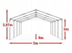 Павільон Polotent 3 x 8 x 2,87m, фото 3