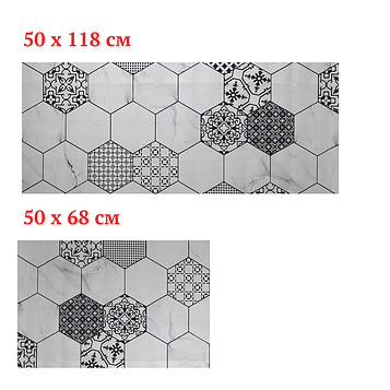 Комплект килимків доріжки на кухню 50х118 и 50х68 см Соти К17