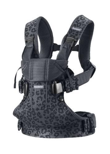 BabyBjorn - Рюкзак-кенгуру Baby Carrier One Air 3D, Anthracite/Leopard (антрацит/леопард)