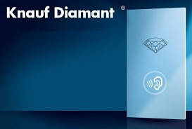 Звукоізоляційний гіпсокартон Knauf Diamant (Titan) 1,2м.*2,5м.*12,5мм.