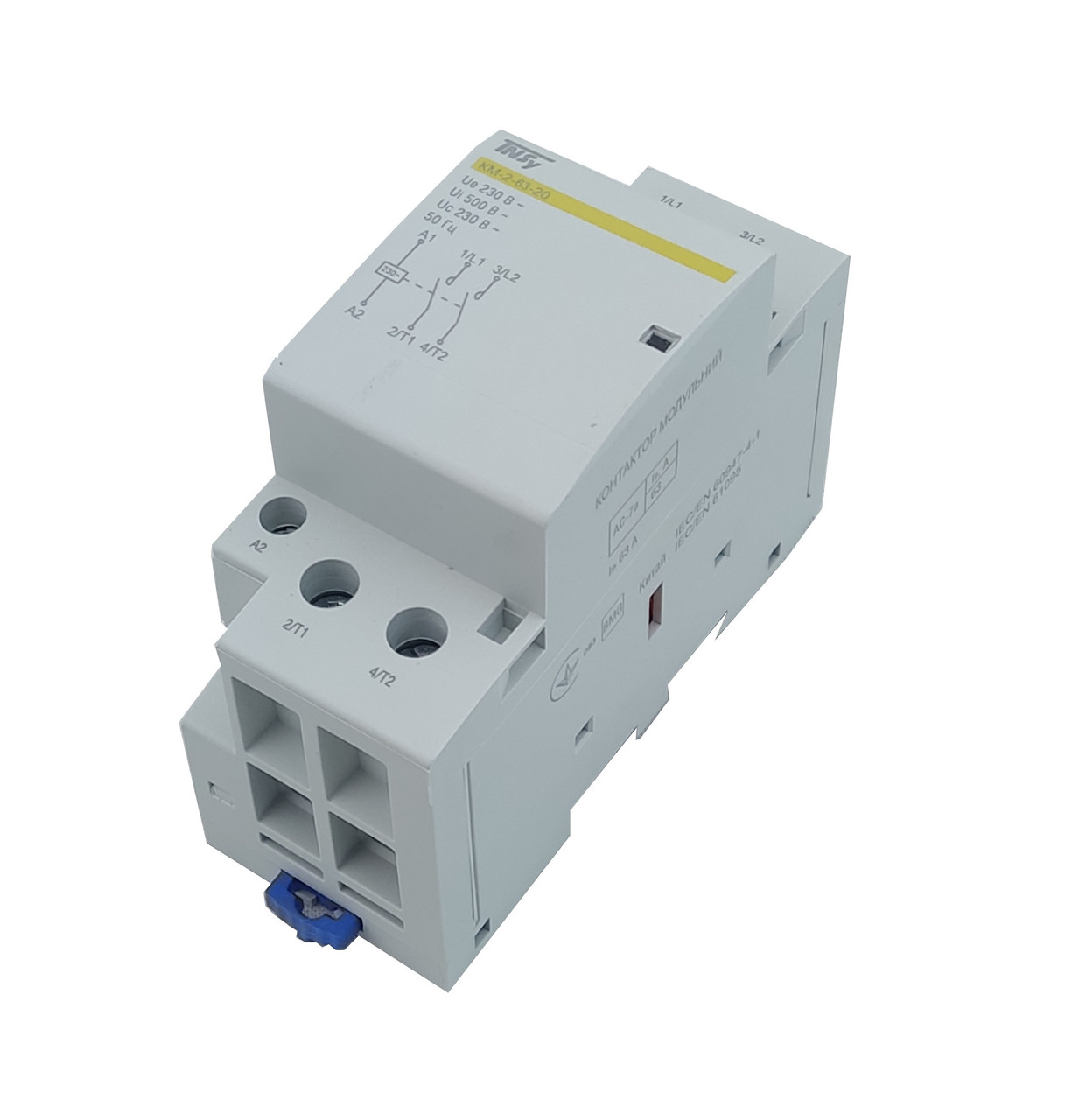 Контактор модульний КМ-2-63-20 63А 230AC 2NO 2р 2мод. Ny95503826