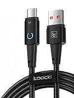 Кабель для заряджання Toocki Type-C to USB-A 6A (1.0m) black