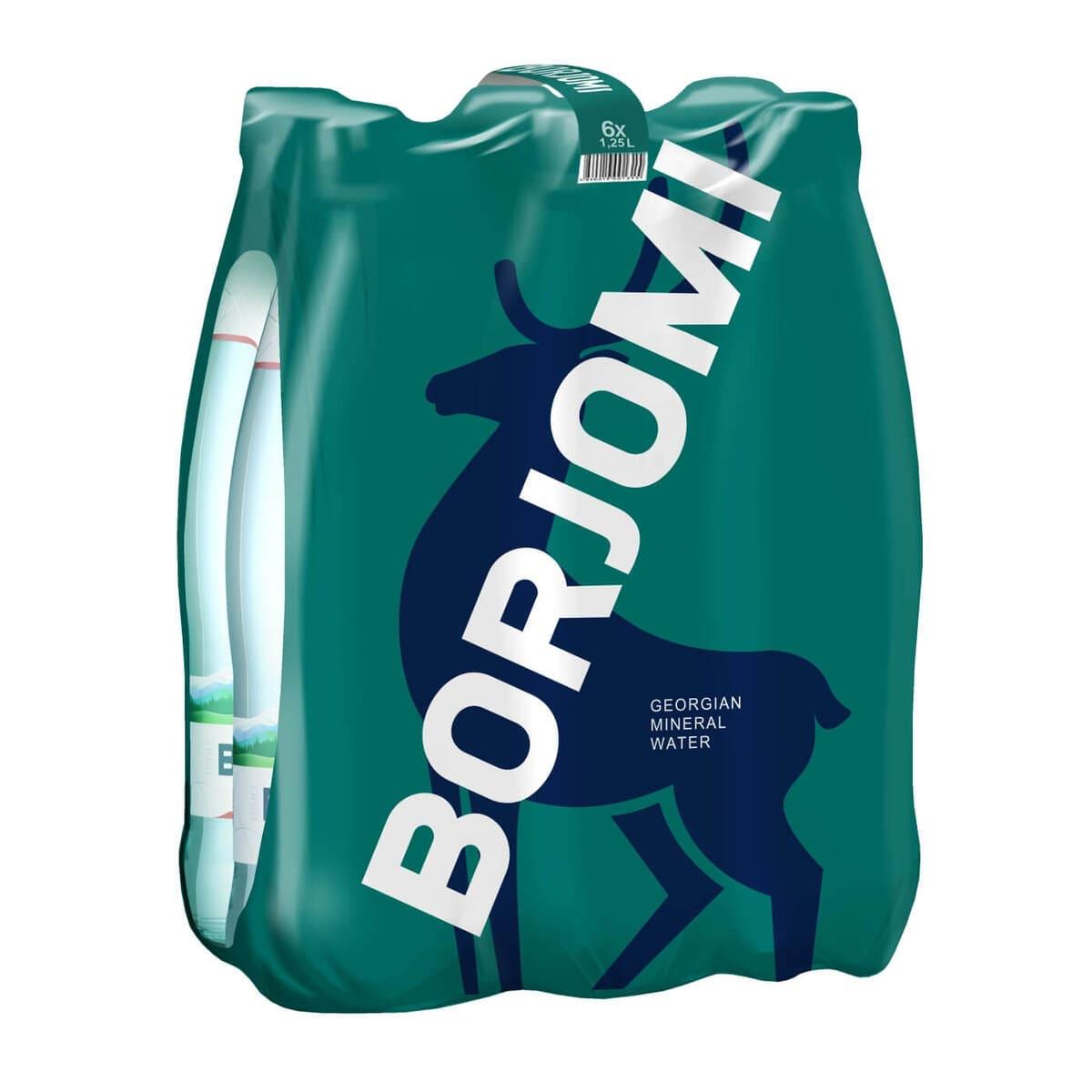 Вода Borjomi минеральная лечебно-столовая сильногазированная 1,25 х 6 бутылок - фото 1 - id-p1850146387