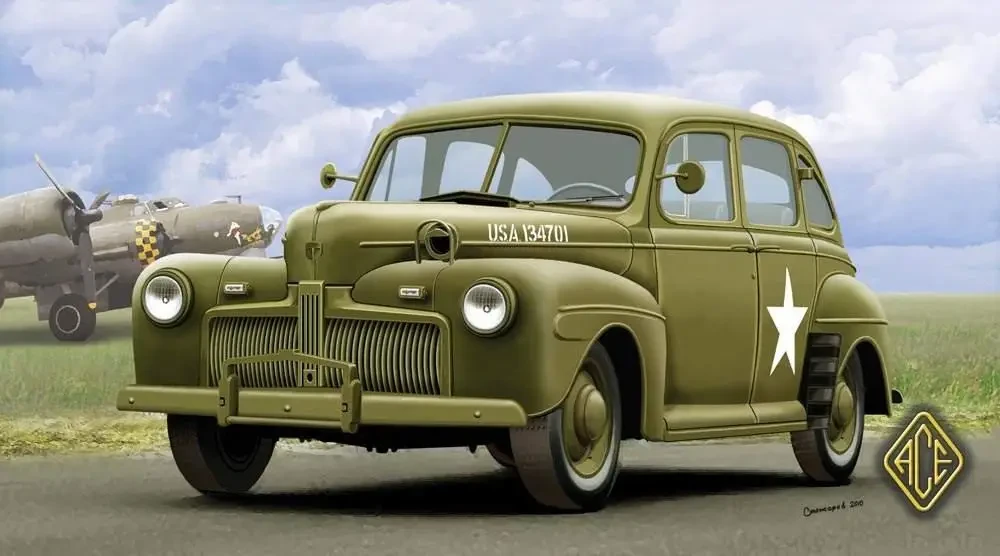 Збірна модель американського військового автомобіля US Army Staff Car model 1942. 1/72 ACE72298