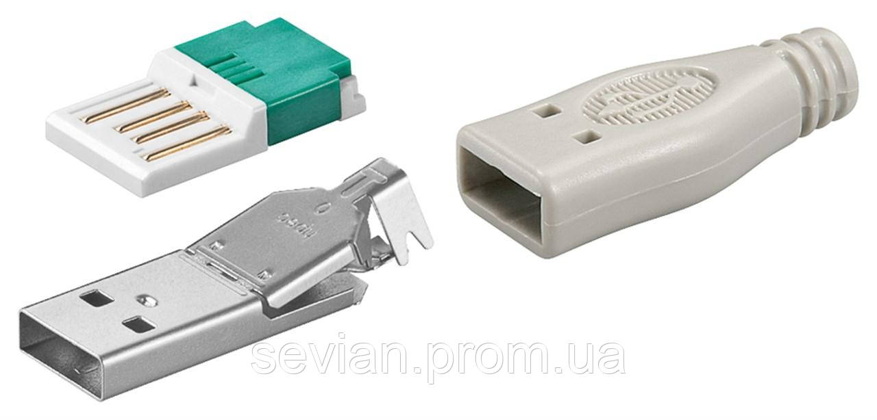 Роз'єм USB2.0 A-конектор Goobay (75.01.2035x5) /M (набір для