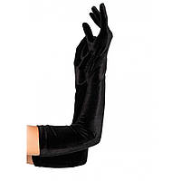 Сексуальные перчатки Stretch Velvet Opera Length Gloves от Leg Avenue, черные O\S ssmag.com.ua