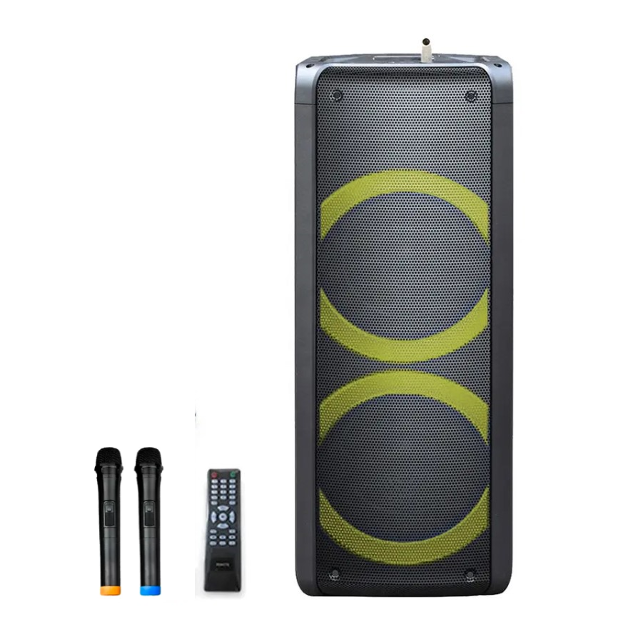 Колонка акумуляторна Temeisheng TMS S3 з радіомікрофонами (100W/USB/BT/FM/TWS), фото 1