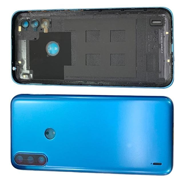 Задня кришка для смартфону Motorola E7 Power XT2097, зі склом камери, синя