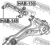 САЙЛЕНБЛОК ЗАДНЕГО РЫЧАГА (HONDA CIVIC/CIVIC FERIO EK#/EJ9 1995-2001) FEBEST FEBEST FE HAB-148 для HONDA CIVIC