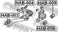 САЙЛЕНБЛОК ЗАДНЕГО НИЖНЕГО РЫЧАГА HONDA CR-V RD4/RD5/RD6/RD7/RD9 2001-2006 FEBEST FE HAB-019 для HONDA CIVIC